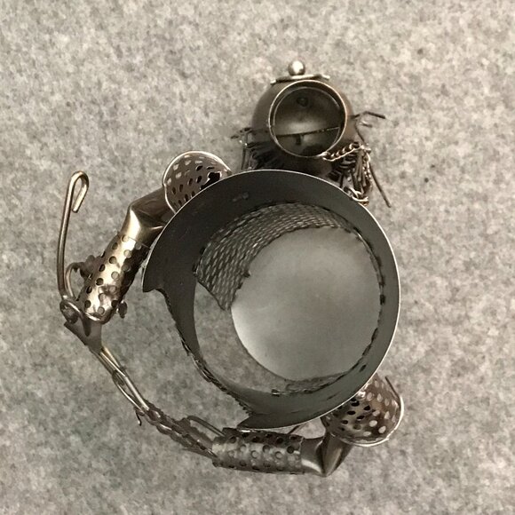 Metal Sculpture Wine Bottle Holder - Picture 6 of 7